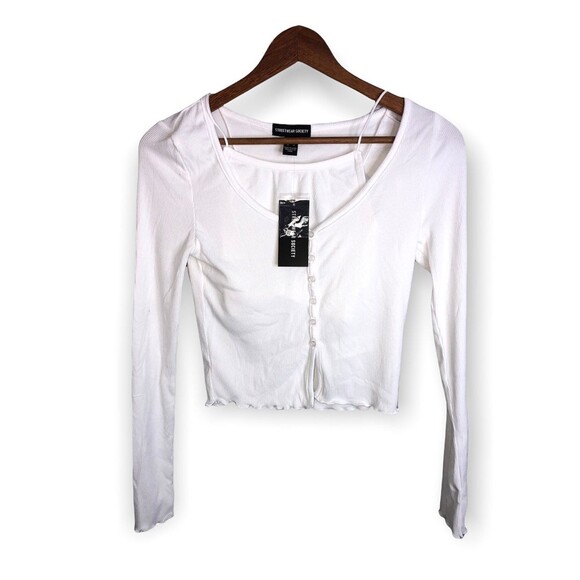 StreetWear Society Soft Ribbed Tank And Cardigan Twin Set - Picture 4 of 9